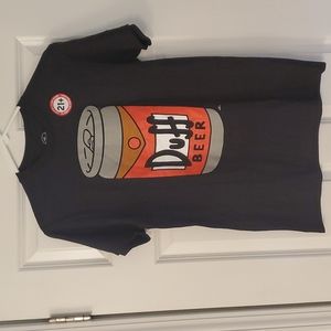 The Simpsons Duff Beer T Shirt Men's Small S Color Black Brand New
